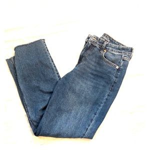 High Rise straight ankle jean